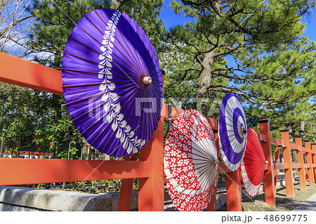 平安神宮 早春 梅の写真素材