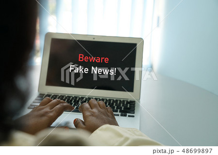 Beware Fake news concept 48699897