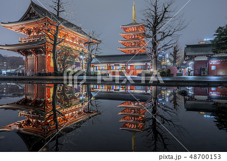 浅草 浅草寺 夜景 浅草 浅草寺 夜景 48700153
