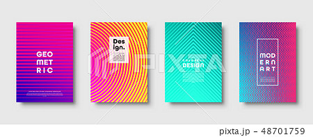 Modern abstract background with geometric shapes and lines. Colorful trendy minimal A4 template 48701759