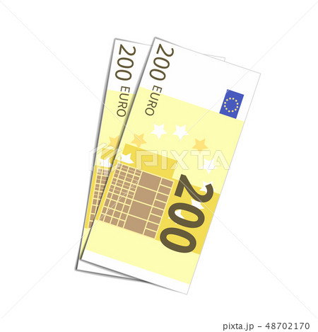 Couple of simple two hundred euro banknotes 48702170