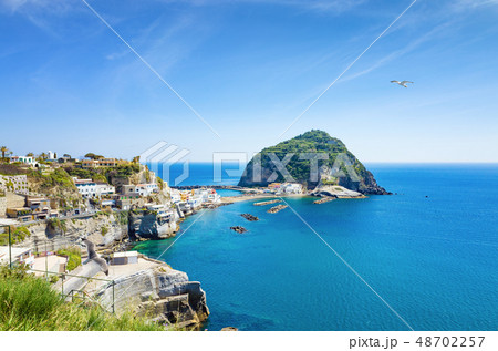 Rocky coast of small village Sant'Angelo, giant 48702257