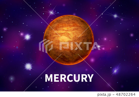 Bright realistic Mercury planet 48702264