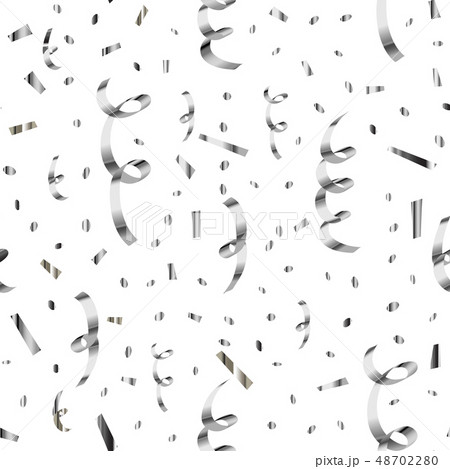 Bright silver serpentine and confetti 48702280