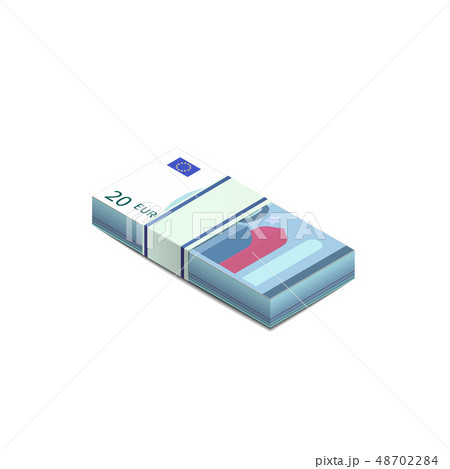 Bright twenty euro banknotes 48702284