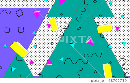 Pop art color background. Memphis pattern Pop art color background. Memphis pattern 48702759