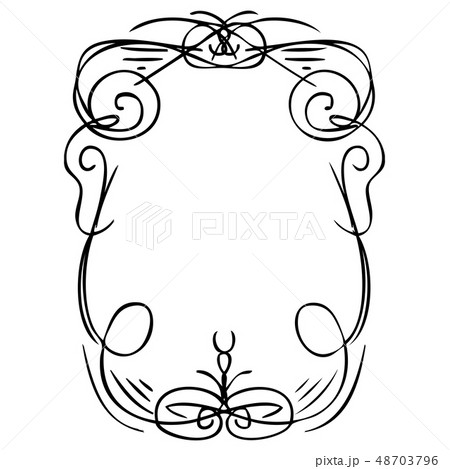 Hand drawn doodle vintage swirl borders frames set Hand drawn doodle vintage swirl borders frames set 48703796