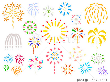 Hand Painted Fireworks 2 Stock Illustration