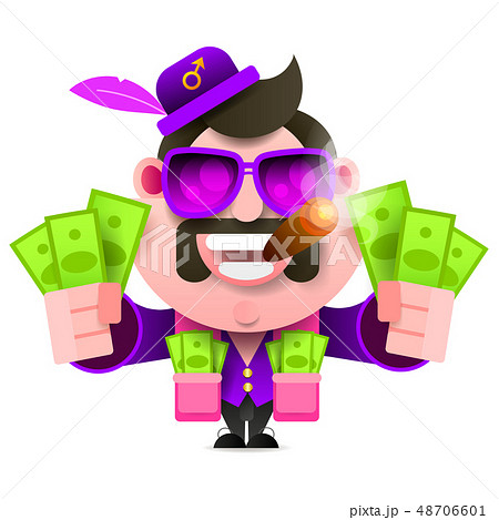 Pimp and money. Pocket full of cash. Bright Pimp and money. Pocket full of cash. Bright 48706601