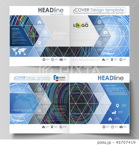 Business templates for square design bi fold brochure, magazine, flyer, booklet or report. Leaflet Business templates for square design bi fold brochure, magazine, flyer, booklet or report. Leaflet 48707419