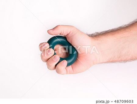 Round rubber expander for sports. Hand Expander. Round rubber expander for sports. Hand Expander. 48709603