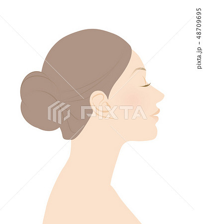 女性の横顔 女性の横顔 48709695