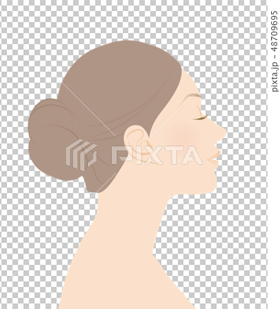 女性の横顔 女性の横顔 48709695