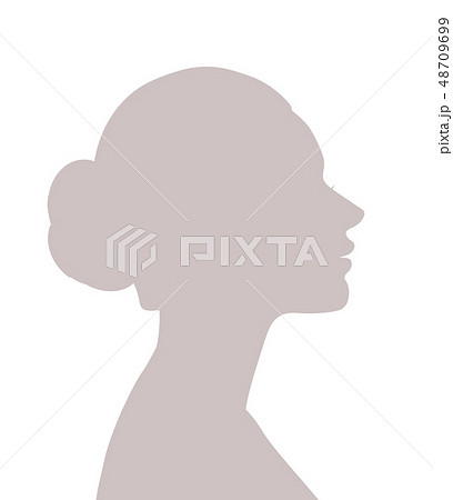 女性の横顔のイラスト素材 48709699 Pixta