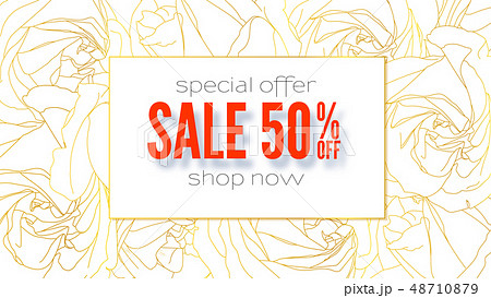 Spring sale banner. Special offer, get up to 50 Spring sale banner. Special offer, get up to 50 48710879