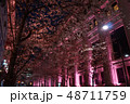 日本橋 桜ライトアップ 桜色に染まる1 48711759