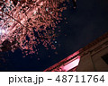 日本橋 桜ライトアップ 桜色に染まる3 48711764