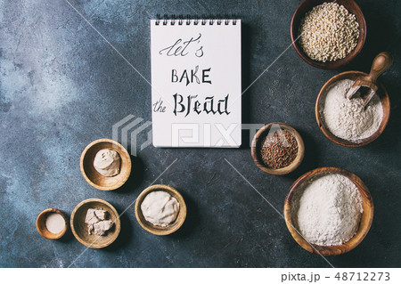 Variety of flour and grains Variety of flour and grains 48712273