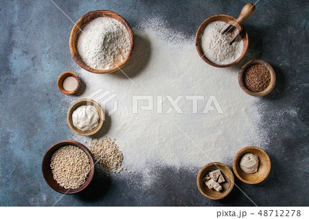 Variety of flour and grains Variety of flour and grains 48712278