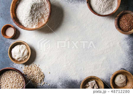 Variety of flour and grains Variety of flour and grains 48712280