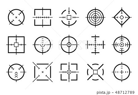 Targets destination. Aim sniper shoot focus...のイラスト素材 [48712789] - PIXTA