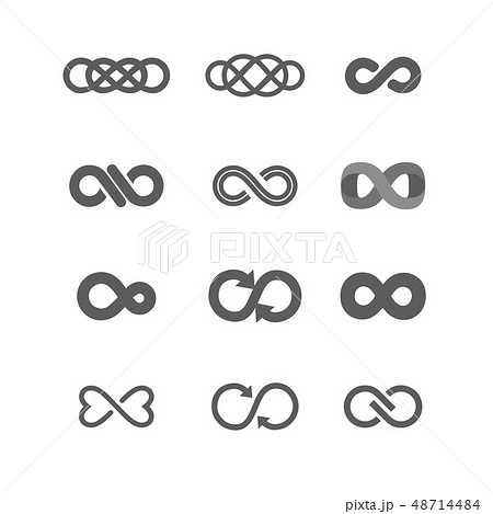 Vector illustration concept of eternity logo. Colorful on white background 48714484