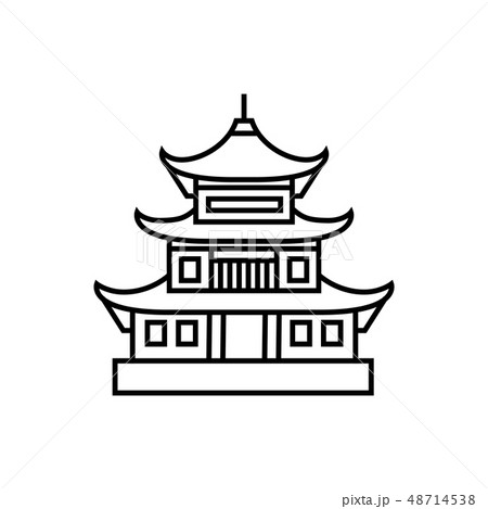 Asian Pagoda Tower vector icon isolated illustration Asian Pagoda Tower vector icon isolated illustration 48714538