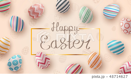 Happy easter. Realistic egg template. Happy easter. Realistic egg template. 48714627