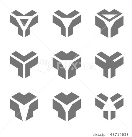 Vector illustration concept of pentagon logo. Icon on white background Vector illustration concept of pentagon logo. Icon on white background 48714633