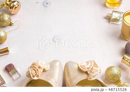 Holiday feminine cosmetic background Holiday feminine cosmetic background 48715526