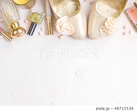 Glamour chic feminine cosmetic background Glamour chic feminine cosmetic background 48715536