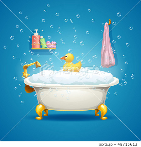 bathtub with bubbles bathtub with bubbles 48715613