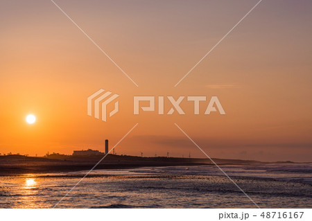 (静岡県)中田島砂丘 日の出 (静岡県)中田島砂丘 日の出 48716167