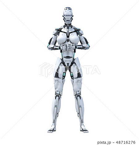 人型ロボット女性 Perming3dcgイラスト素材のイラスト素材