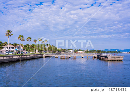 静岡県 浜名湖 新居海釣公園の写真素材