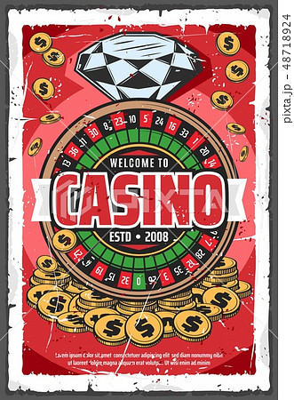 Online casino, gambling on roulette wheel 48718924