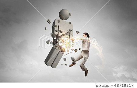 Woman crashing opponent 48719217