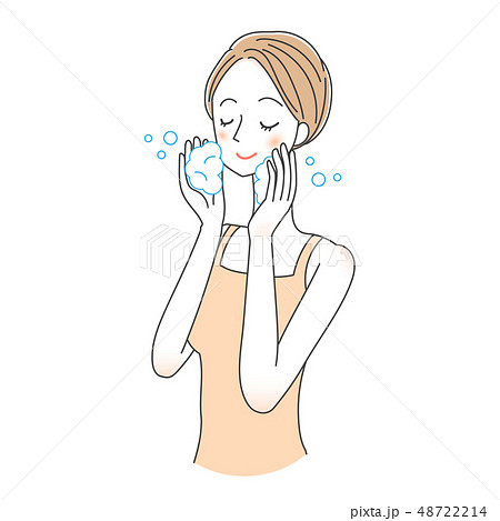 女性　洗顔　美容 48722214