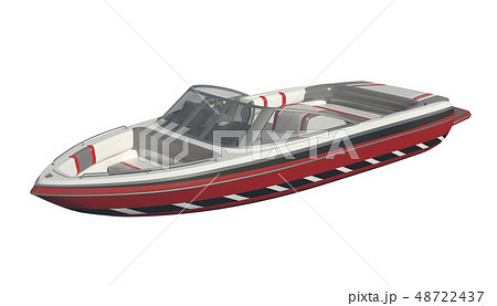 Powerboat Isolated on white background 3d illustration Powerboat Isolated on white background 3d illustration 48722437