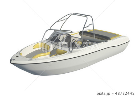 Powerboat Isolated on white background 3d illustration 48722445
