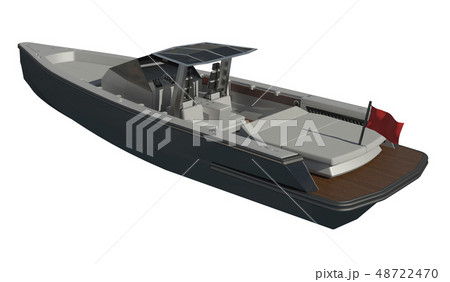 Powerboat Isolated on white background 3d illustration Powerboat Isolated on white background 3d illustration 48722470