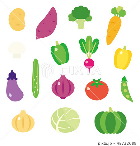 Cute Vegetables Stock Illustration