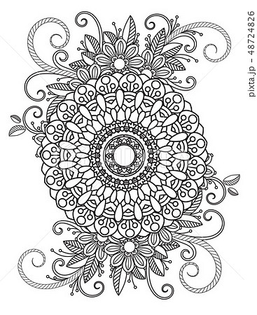 Floral Mandala Pattern Floral Mandala Pattern 48724826