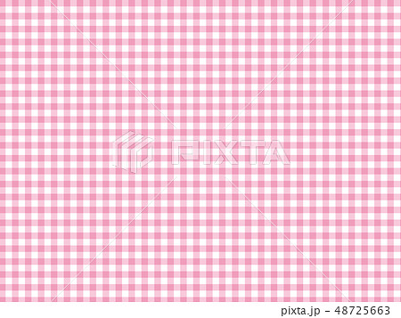ギンガムチェック 背景 ピンクのイラスト素材 48725663 Pixta