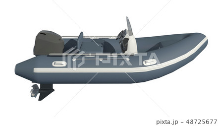 Powerboat Isolated on white background 3d illustration 48725677