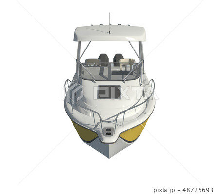 Powerboat Isolated on white background 3d illustration 48725693