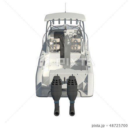 Powerboat Isolated on white background 3d illustration 48725700