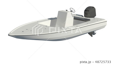 Powerboat Isolated on white background 3d illustration 48725733