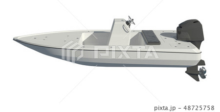 Powerboat Isolated on white background 3d illustration 48725758