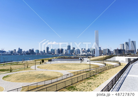 冬の豊洲ぐるり公園の風景　東京　江東区 48727870